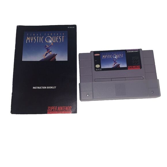 vintage video game Super Nintendo SNES Final Fantasy Mystic Quest CIB /booklet - Picture 1 of 9